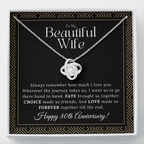 80 Year Anniversary Gift For Wife - Love Knot Necklace