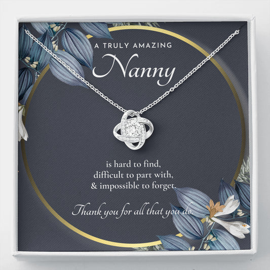 Nanny Appreciation Necklace Gift, Nanny Thank You Gift, Thank you Nanny, Gift for Nanny Leaving, A Truly Amazing Babysitter Gift, Best Nanny