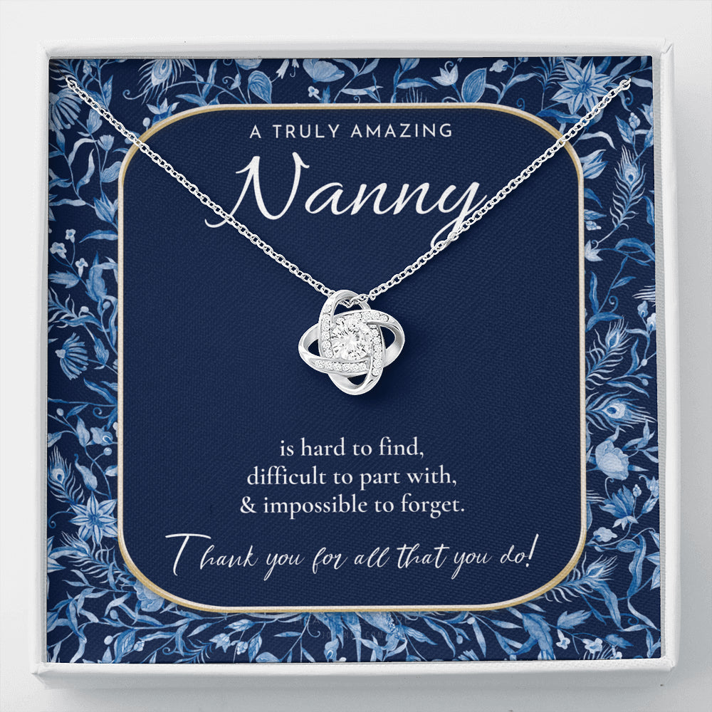 Nanny Appreciation Necklace Gift, Nanny Thank You Gift, Thank you Nanny, Gift for Nanny Leaving, A Truly Amazing Babysitter Gift, Best Nanny