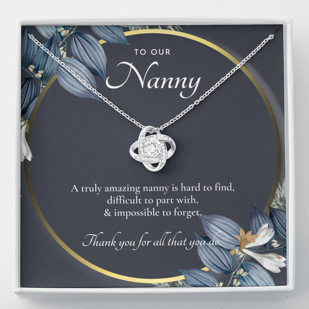 Nanny Appreciation Necklace Gift, Nanny Thank You Gift, Thank you Nanny, Gift for Nanny Leaving, A Truly Amazing Babysitter Gift, Best Nanny