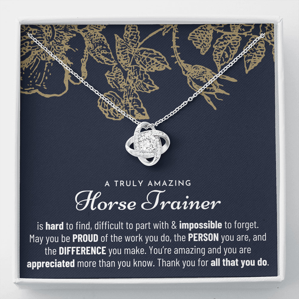Gift For Horse Trainer, Horse Trainer Gift, Horse Trainer Appreciation Gift, Birthday, Love Knot Necklace