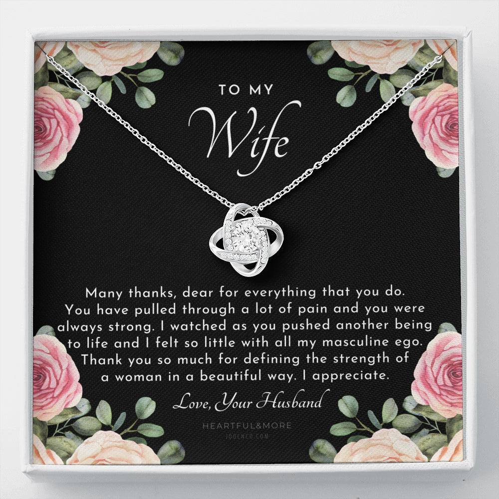Postpartum Gift for Wife, Gift for Wife Post Pregnancy, Becoming A Mother Gift, Wife After Pregnancy Necklace, Wife Becoming A Mom