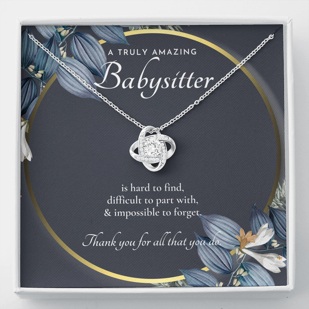 Nanny Appreciation Necklace Gift, Nanny Thank You Gift, Thank you Nanny, Gift for Nanny Leaving, A Truly Amazing Babysitter Gift, Best Nanny