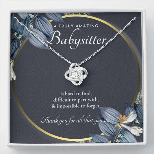 Nanny Appreciation Necklace Gift, Nanny Thank You Gift, Thank you Nanny, Gift for Nanny Leaving, A Truly Amazing Babysitter Gift, Best Nanny
