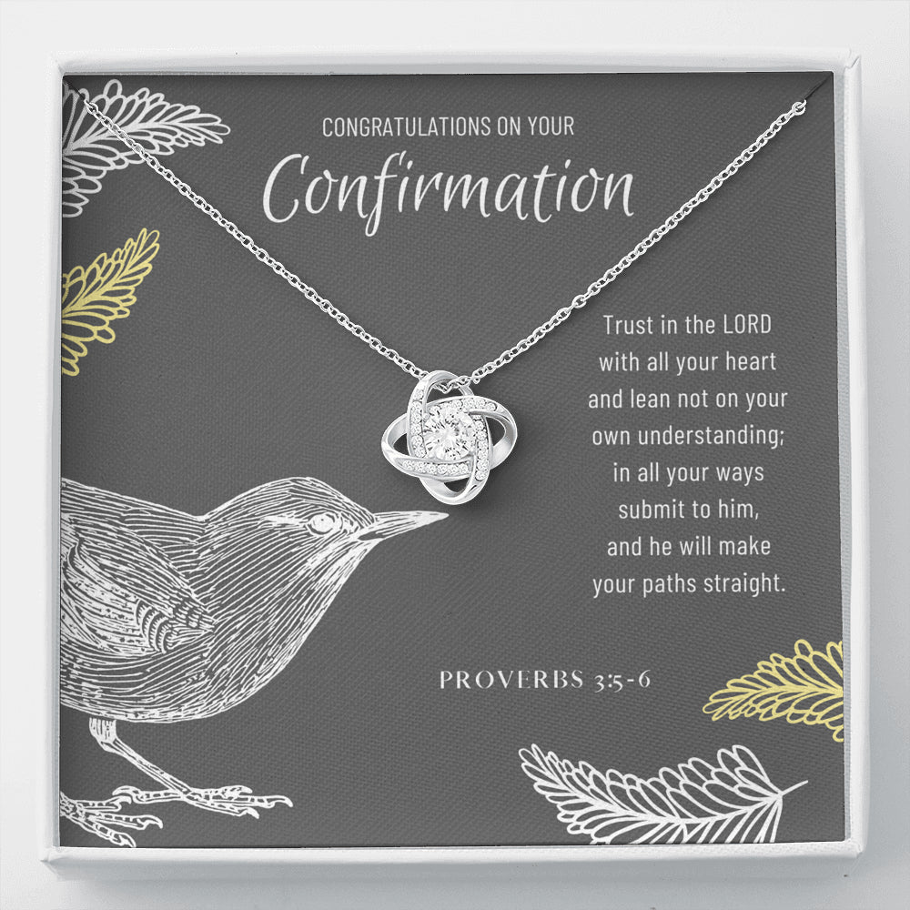 Confirmation Gift For Girls, Confirmation Granddaughter, Love Knot Necklace,  Confirmation Gift Ideas For Girls, Catholic Confirmation Gift
