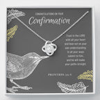 Confirmation Gift For Girls, Confirmation Granddaughter, Love Knot Necklace,  Confirmation Gift Ideas For Girls, Catholic Confirmation Gift