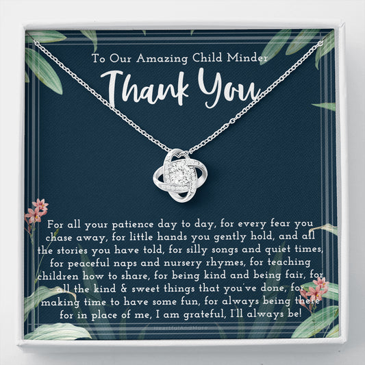 Thank You Gift For Child Minder, Child Minder Appreciation Gift,  Child minder Leaving Gift, Childminder Christmas Gift, Child Minder Necklace