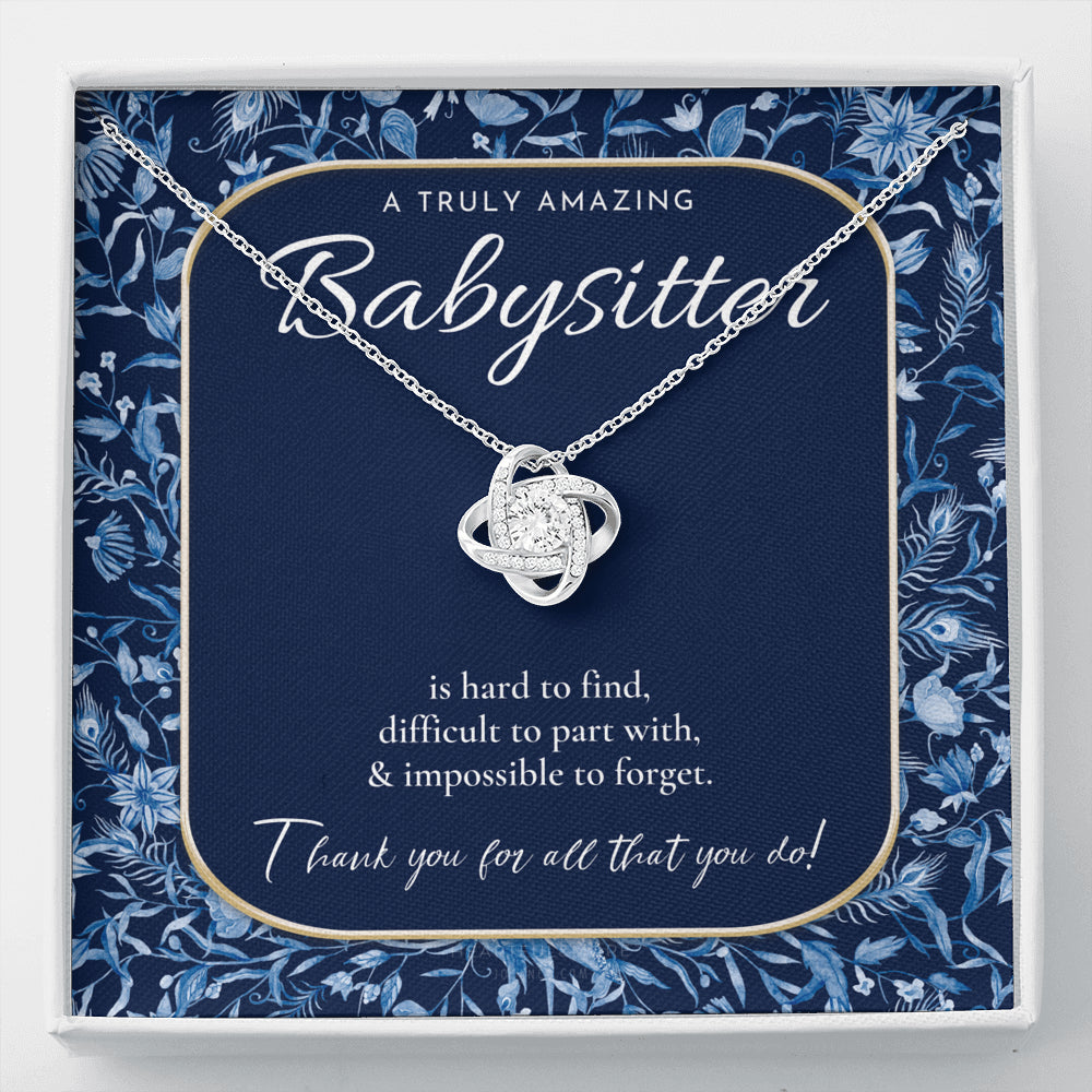 Nanny Appreciation Necklace Gift, Nanny Thank You Gift, Thank you Nanny, Gift for Nanny Leaving, A Truly Amazing Babysitter Gift, Best Nanny