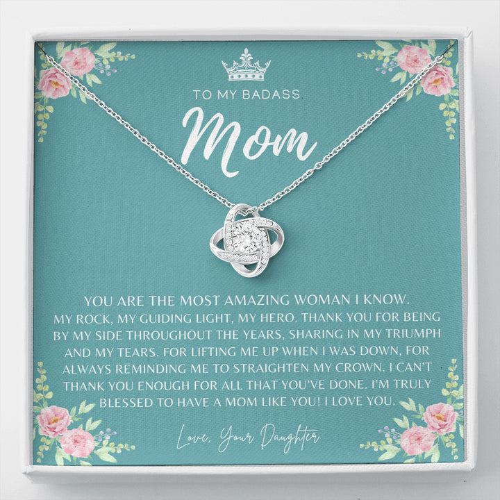 Badass Mom Gift | To My Badass Mom Necklace | Mother’s Day Gift | Daughter to Mom Gift | Gift from Daughter to Mom on Wedding Day | Mom gift