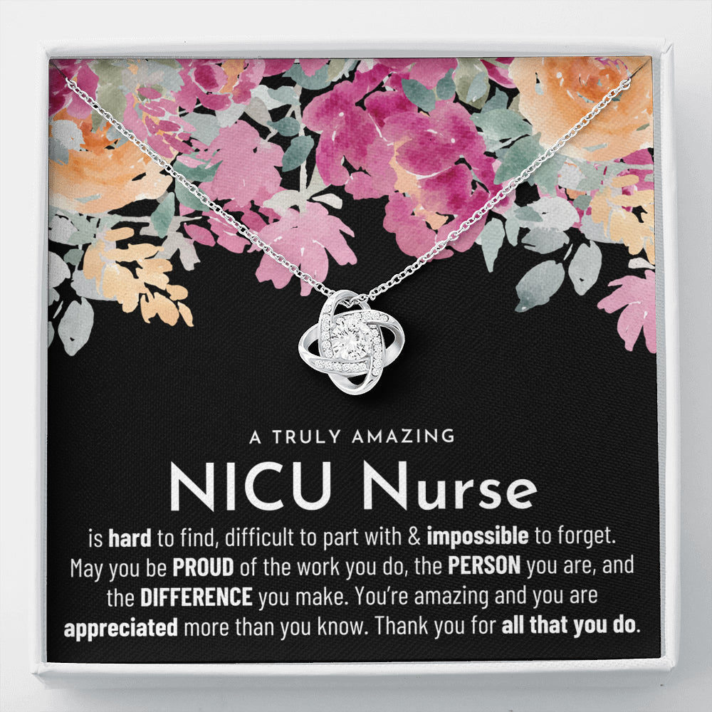 Gift For NICU Nurse, NICU Nurse Retirement Gift, NICU Nurse Appreciation Gift, Birthday, Love Knot Necklace