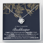 Gift For Female Bookkeeper, Bookkeeper Gift, Bookkeeper Appreciation Gift, Birthday, Love Knot Necklace