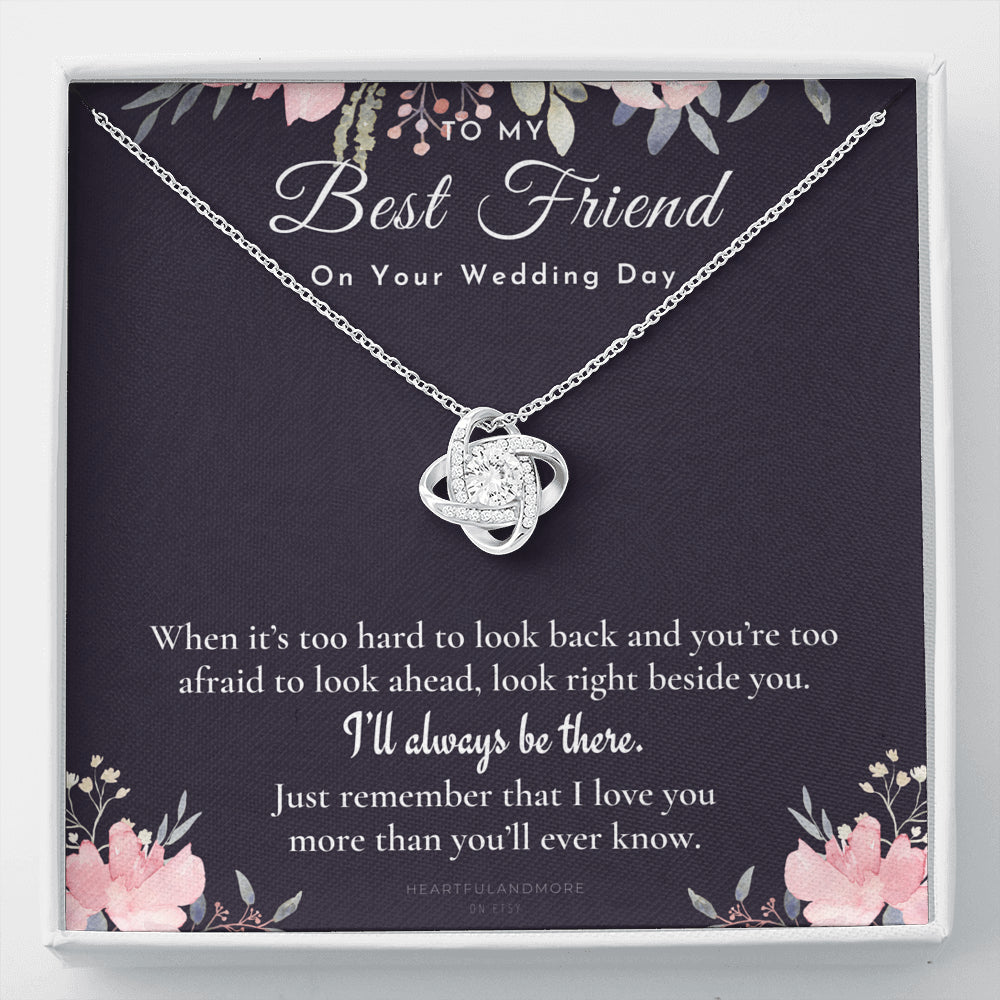Best Friend Gift on Her Wedding Day, Best Friend to Bride Necklace, Best Friend Gift to Bride, Bride Gift From Maid of Honor, To My Best Friend