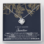 Gift For Female Janitor, Janitor Gift, Janitor Appreciation Gift, Birthday, Love Knot Necklace