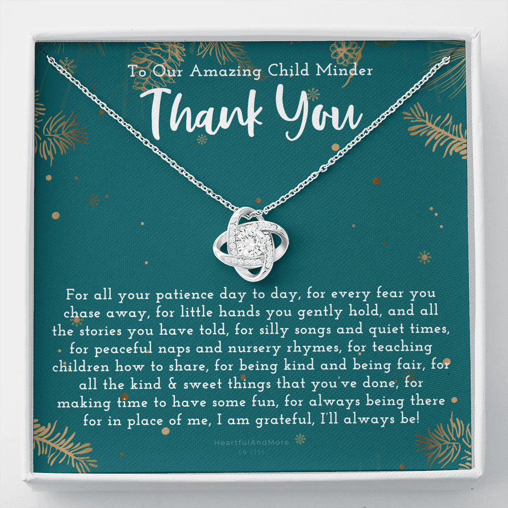 Thank You Gift For Child Minder, Child Minder Appreciation Gift,  Child minder Leaving Gift, Childminder Christmas Gift, Child Minder Necklace
