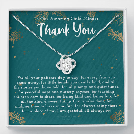 Thank You Gift For Child Minder, Child Minder Appreciation Gift,  Child minder Leaving Gift, Childminder Christmas Gift, Child Minder Necklace