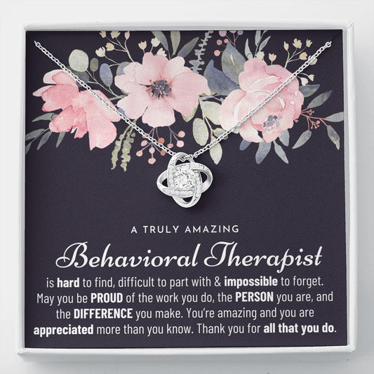 Gift For Behavioral Therapist, Behavioral Therapist Gift, Behavioral Therapist Appreciation Gift, Birthday, Love Knot Necklace