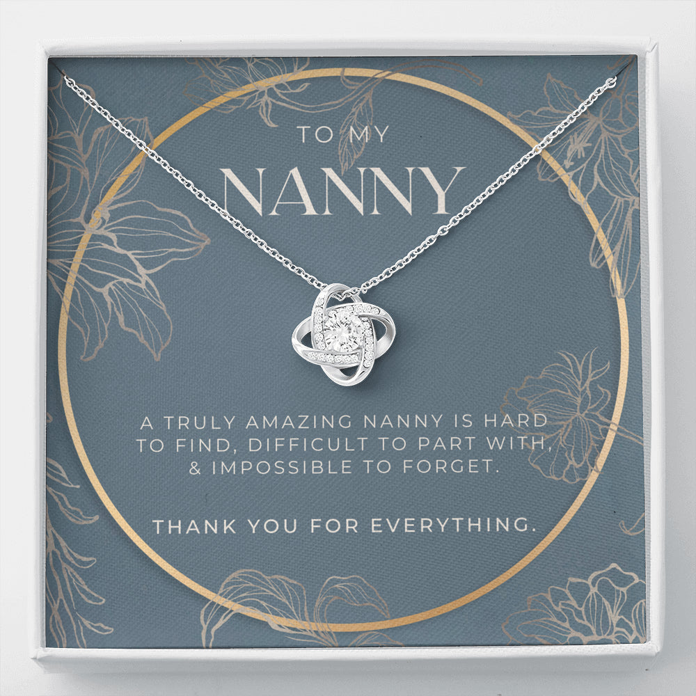 Nanny Appreciation Necklace Gift, Nanny Thank You Gift, Thank you Nanny, Gift for Nanny Leaving, A Truly Amazing Babysitter Gift, Best Nanny