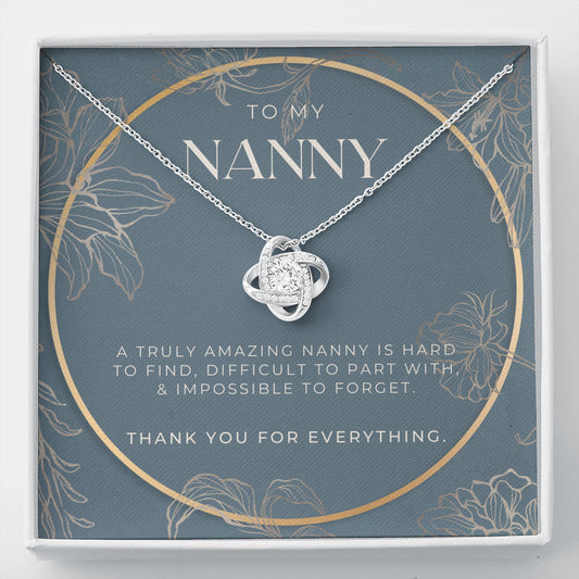 Nanny Appreciation Necklace Gift, Nanny Thank You Gift, Thank you Nanny, Gift for Nanny Leaving, A Truly Amazing Babysitter Gift, Best Nanny