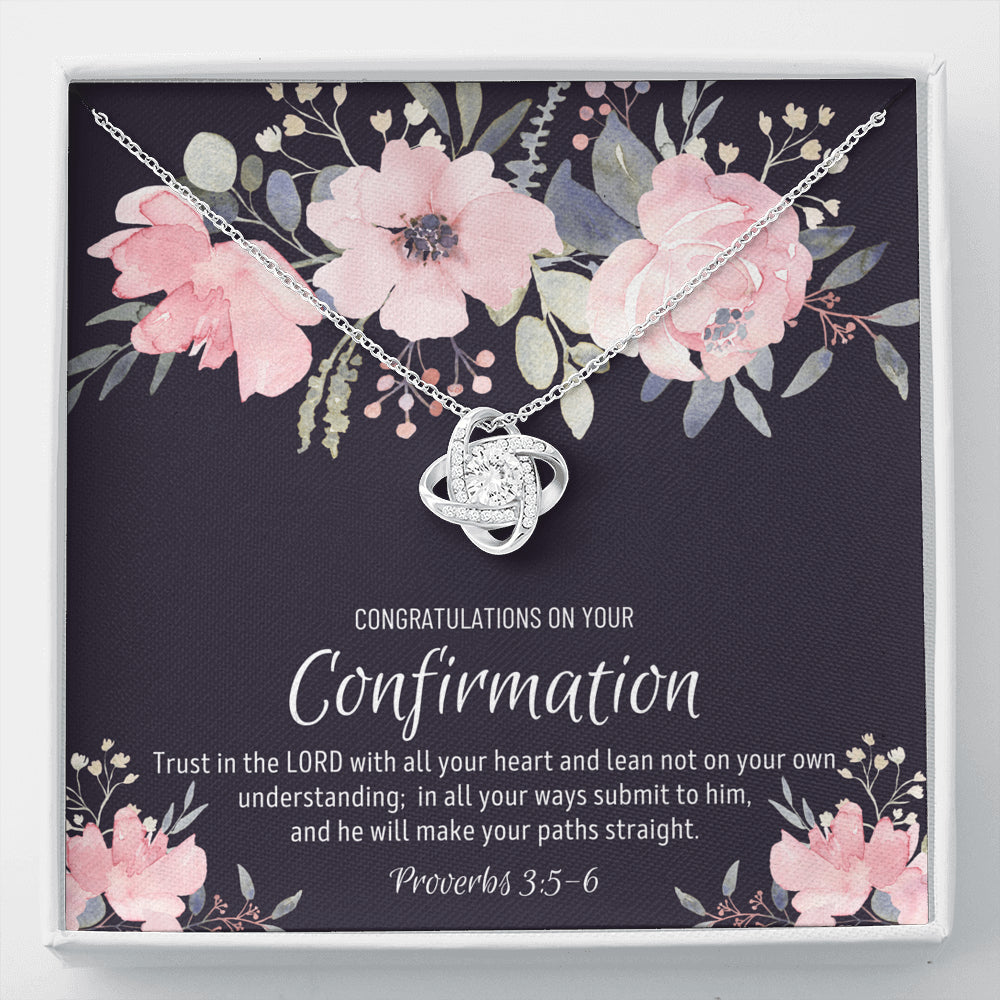 Confirmation Gift For Girls, Confirmation Granddaughter, Love Knot Necklace,  Confirmation Gift Ideas For Girls, Catholic Confirmation Gift