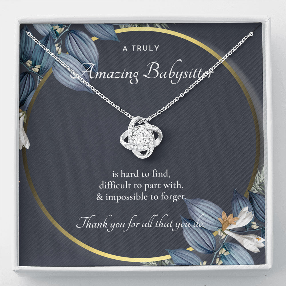 Nanny Appreciation Necklace Gift, Nanny Thank You Gift, Thank you Nanny, Gift for Nanny Leaving, A Truly Amazing Babysitter Gift, Best Nanny
