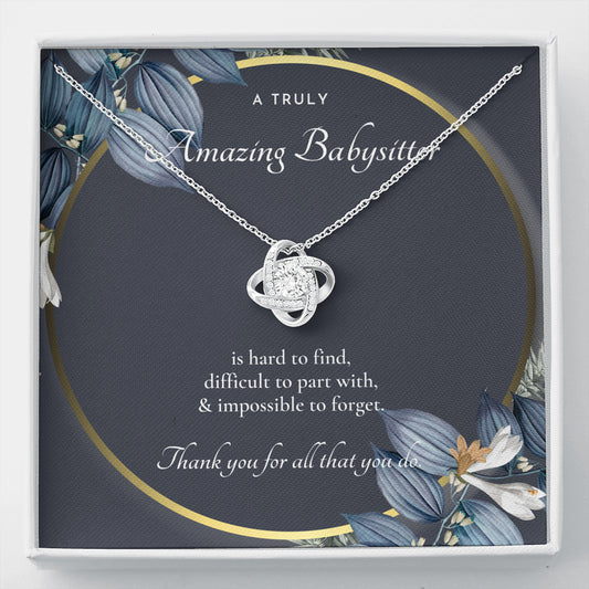 Nanny Appreciation Necklace Gift, Nanny Thank You Gift, Thank you Nanny, Gift for Nanny Leaving, A Truly Amazing Babysitter Gift, Best Nanny