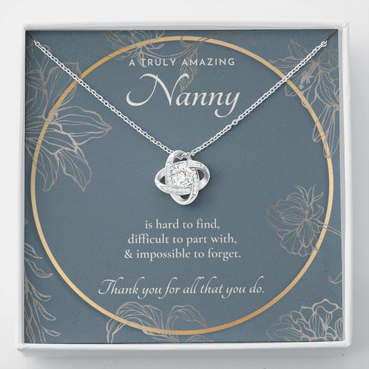 Nanny Appreciation Necklace Gift, Nanny Thank You Gift, Thank you Nanny, Gift for Nanny Leaving, A Truly Amazing Babysitter Gift, Best Nanny