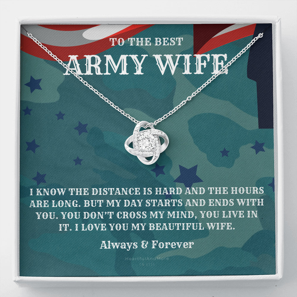 Army Wife Gift, Military Gift Wife, To The Best Army Wife In The World, Army Jewelry, Deployment Necklace, Deployment Gift, Gift for Army Wife