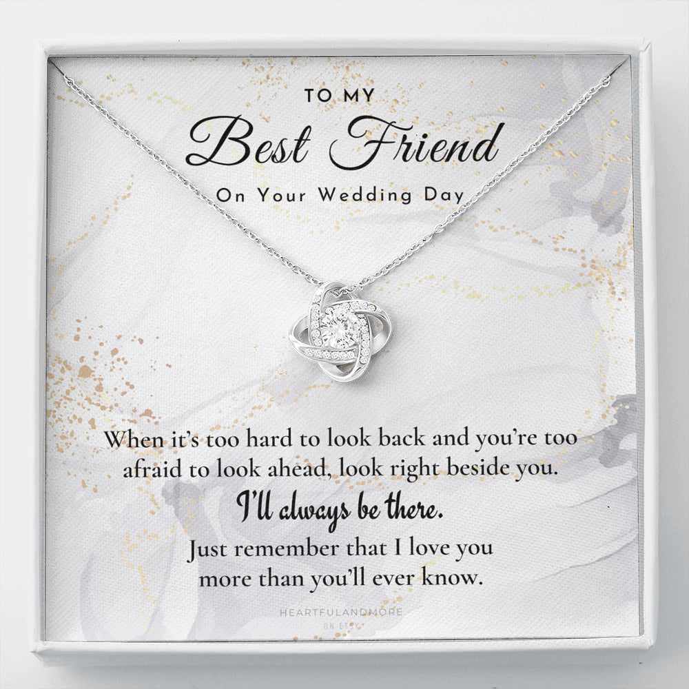 Best Friend Gift on Her Wedding Day, Best Friend to Bride Necklace, Best Friend Gift to Bride, Bride Gift From Maid of Honor, To My Best Friend
