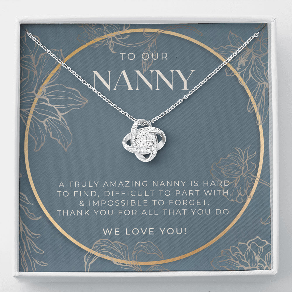 Nanny Appreciation Necklace Gift, Nanny Thank You Gift, Thank you Nanny, Gift for Nanny Leaving, A Truly Amazing Babysitter Gift, Best Nanny