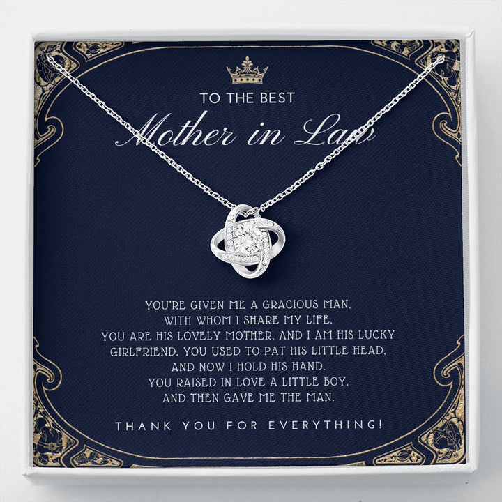 Love Knot Necklace | Mother in Law Gift | Mom in Law Jewelry | Mother's Day Gift for Mother-in-Law | Gift for Mother in Law | Mother-in-Law Necklace