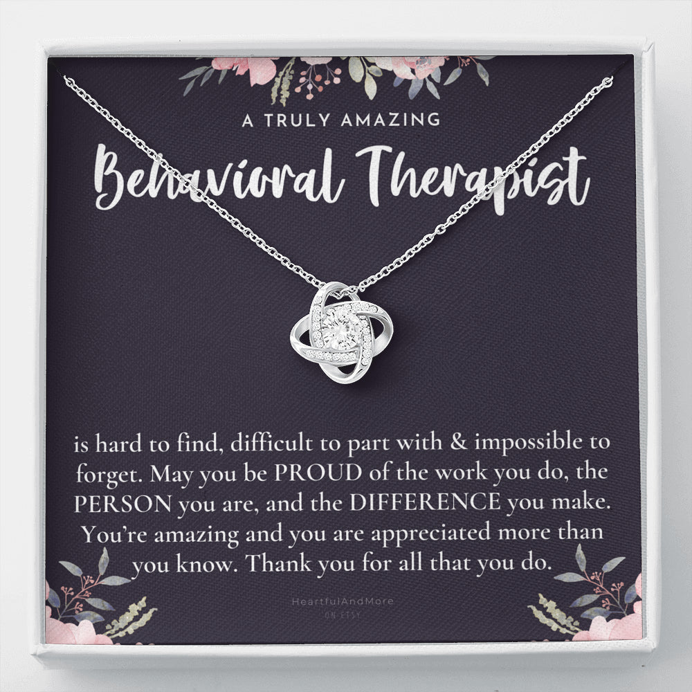 Gift For Behavioral Therapist, Behavioral Therapist Gift, Behavioral Therapist Appreciation Gift, Birthday, Love Knot Necklace