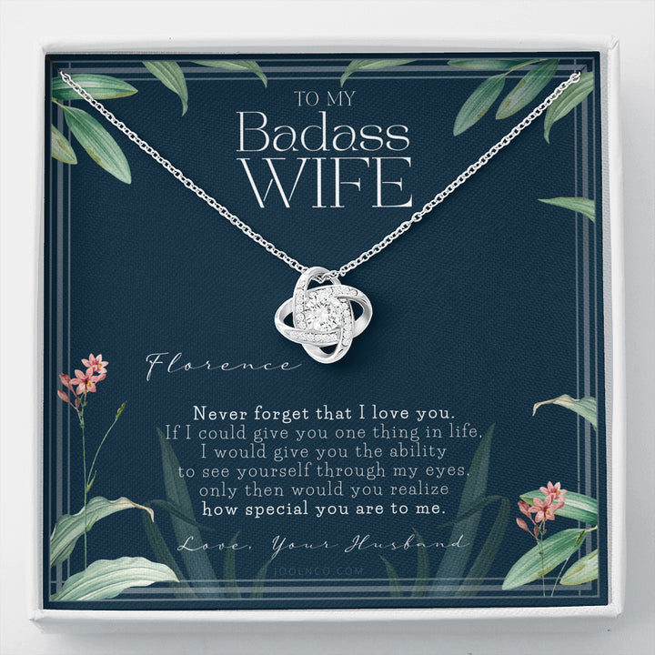 Personalized Gift for Wife, To My Badass Wife Necklace, Wife Gift, To my wife, Wife’s Birthday, Touching Gift for Wife, Gift for Wife, Anniversary Gift for Wife, Valentien’s Day