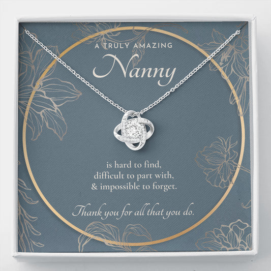 Nanny Appreciation Necklace Gift, Nanny Thank You Gift, Thank you Nanny, Gift for Nanny Leaving, A Truly Amazing Babysitter Gift, Best Nanny
