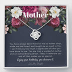 Love Knot Necklace | Mother's Birthday Gift | Necklace for Mom's birthday | Elegant Gift For Mom from Daughter | Best Mom Gift Message Card | Elegant Gift