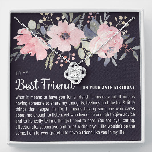 Friend Birthday34 Love Knot Necklace