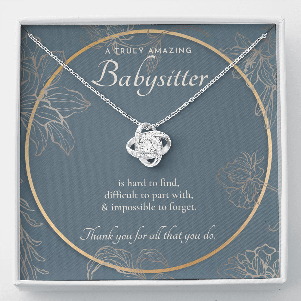 Nanny Appreciation Necklace Gift, Nanny Thank You Gift, Thank you Nanny, Gift for Nanny Leaving, A Truly Amazing Babysitter Gift, Best Nanny