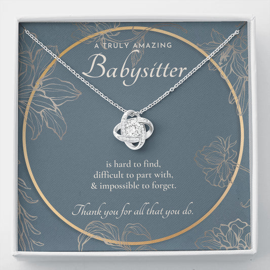 Nanny Appreciation Necklace Gift, Nanny Thank You Gift, Thank you Nanny, Gift for Nanny Leaving, A Truly Amazing Babysitter Gift, Best Nanny