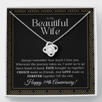 19 Year Anniversary Gift For Wife - Love Knot Necklace