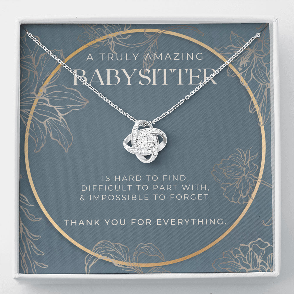 Nanny Appreciation Necklace Gift, Nanny Thank You Gift, Thank you Nanny, Gift for Nanny Leaving, A Truly Amazing Babysitter Gift, Best Nanny