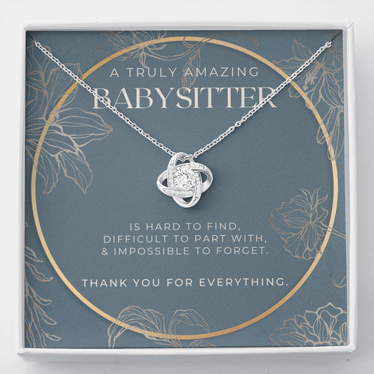 Nanny Appreciation Necklace Gift, Nanny Thank You Gift, Thank you Nanny, Gift for Nanny Leaving, A Truly Amazing Babysitter Gift, Best Nanny
