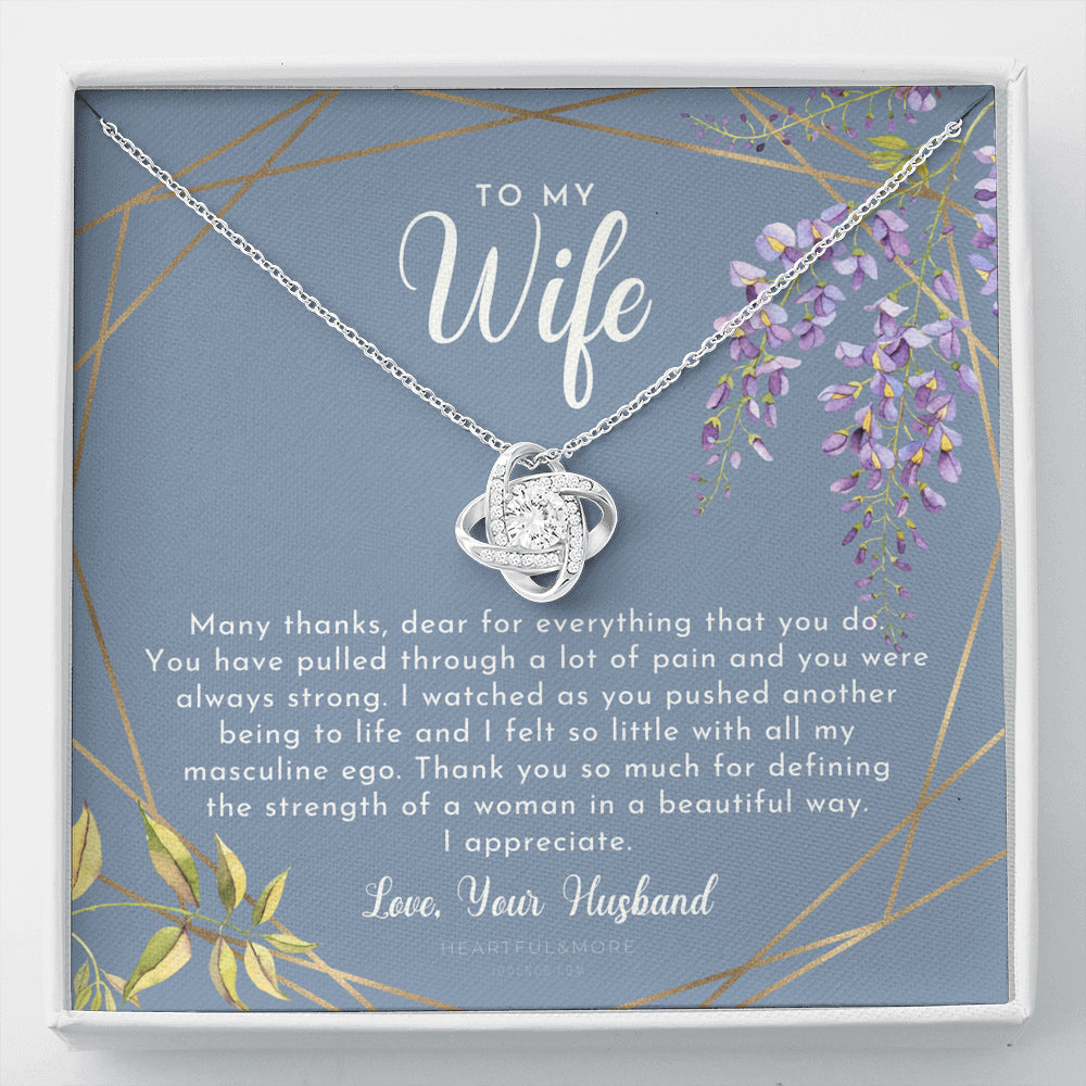 Postpartum Gift for Wife, Gift for Wife Post Pregnancy, Becoming A Mother Gift, Wife After Pregnancy Necklace, Wife Becoming A Mom