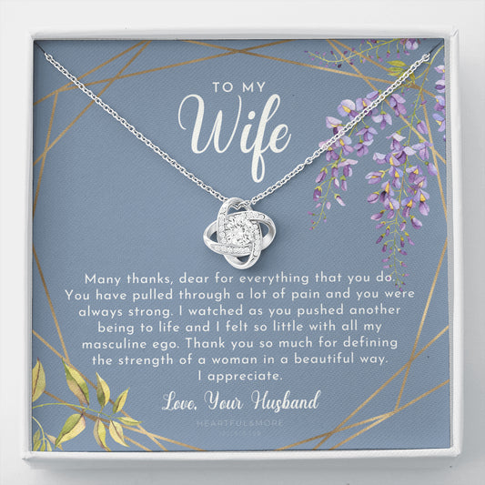 Postpartum Gift for Wife, Gift for Wife Post Pregnancy, Becoming A Mother Gift, Wife After Pregnancy Necklace, Wife Becoming A Mom