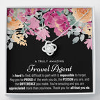 Gift For Female Travel Agent, Travel Agent Retirement Gift, Travel Agent Appreciation Gift, Birthday, Love Knot Necklace