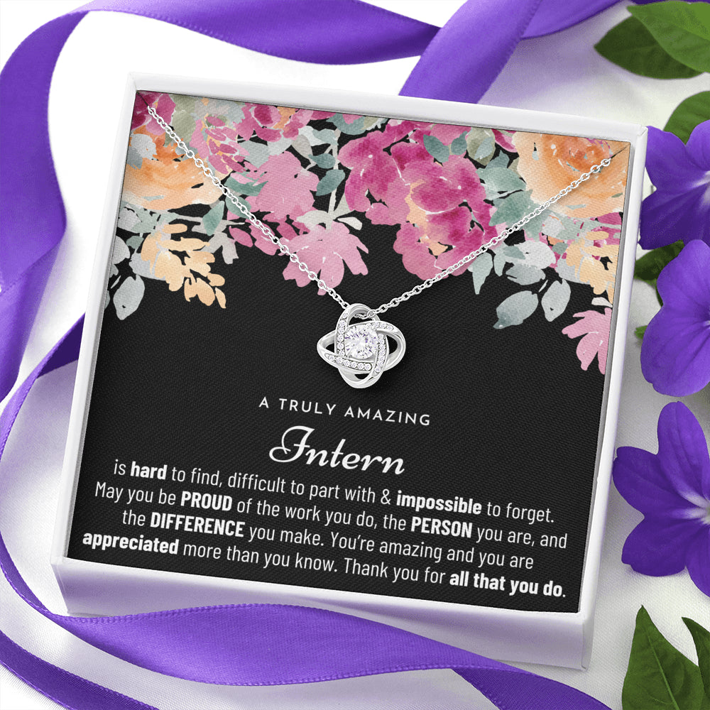 Gift For Female Intern, Intern Gift, Intern Appreciation Gift, Birthday, Love Knot Necklace
