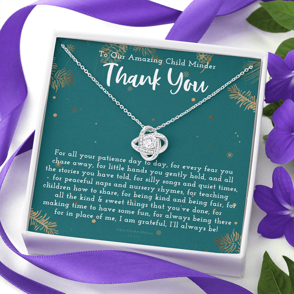 Thank You Gift For Child Minder, Child Minder Appreciation Gift,  Child minder Leaving Gift, Childminder Christmas Gift, Child Minder Necklace