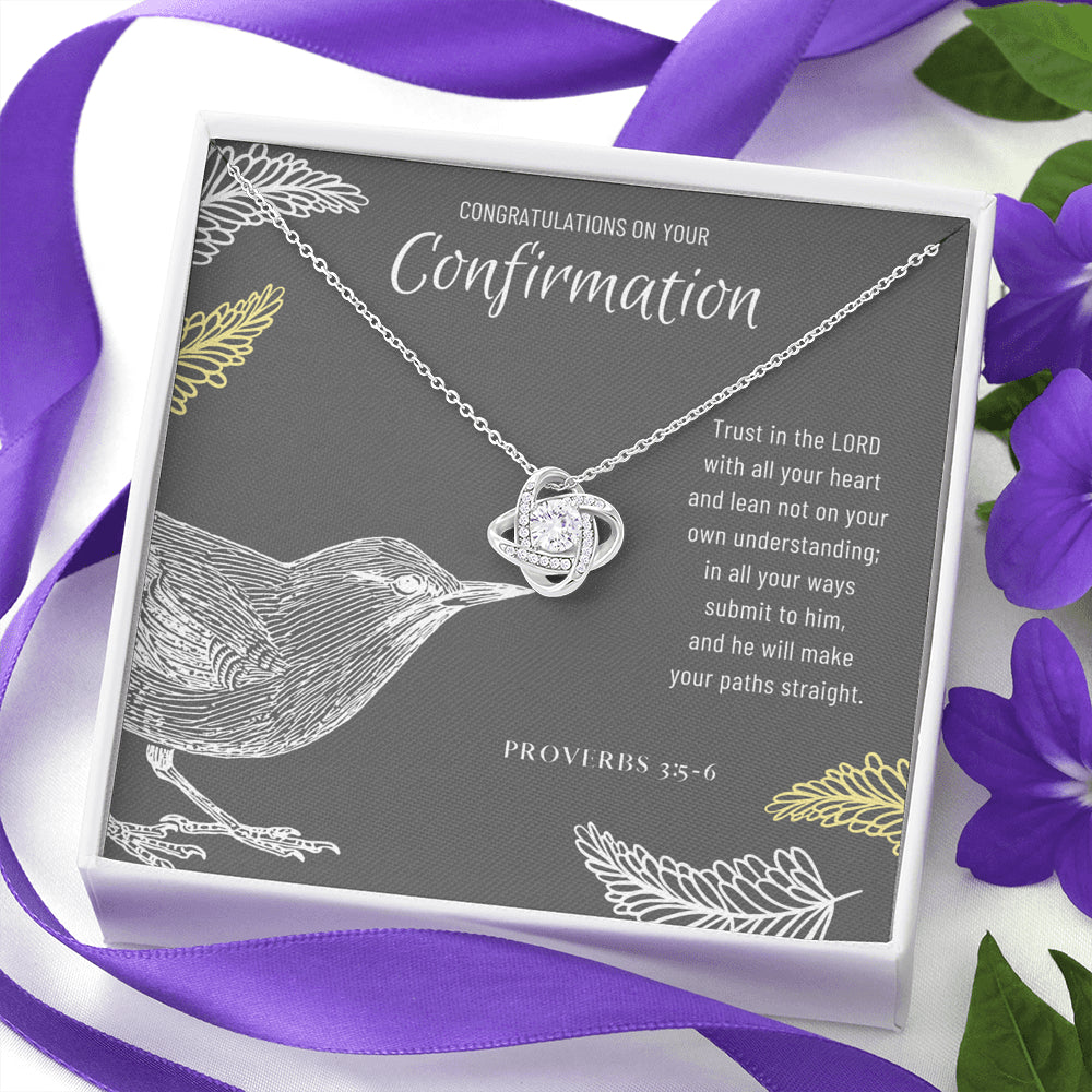 Confirmation Gift For Girls, Confirmation Granddaughter, Love Knot Necklace,  Confirmation Gift Ideas For Girls, Catholic Confirmation Gift