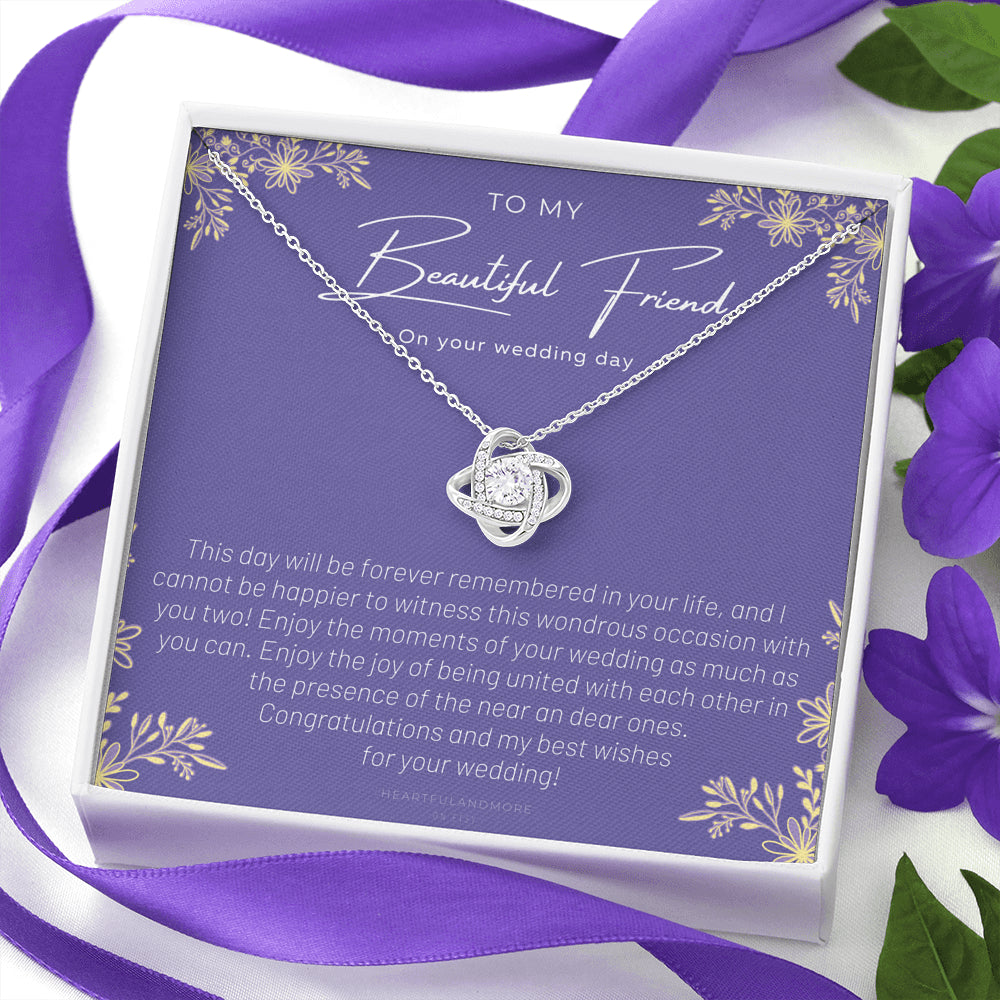 To My Best Friend On Her Wedding Day, Bride Gift From Maid of Honor, Best Friend Gift to Bride, Best Friend to Bride Necklace, Wedding Gift