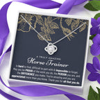 Gift For Horse Trainer, Horse Trainer Gift, Horse Trainer Appreciation Gift, Birthday, Love Knot Necklace