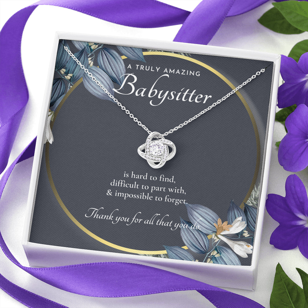 Nanny Appreciation Necklace Gift, Nanny Thank You Gift, Thank you Nanny, Gift for Nanny Leaving, A Truly Amazing Babysitter Gift, Best Nanny