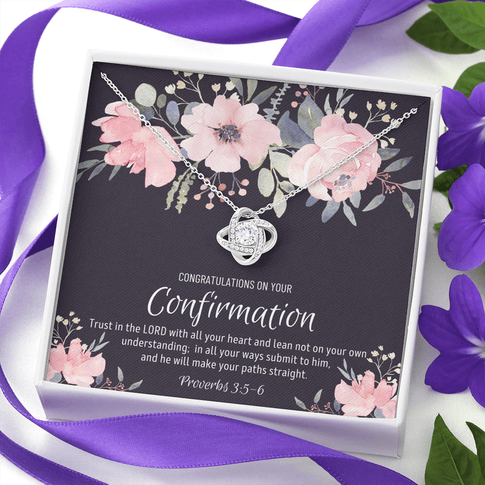 Confirmation Gift For Girls, Confirmation Granddaughter, Love Knot Necklace,  Confirmation Gift Ideas For Girls, Catholic Confirmation Gift